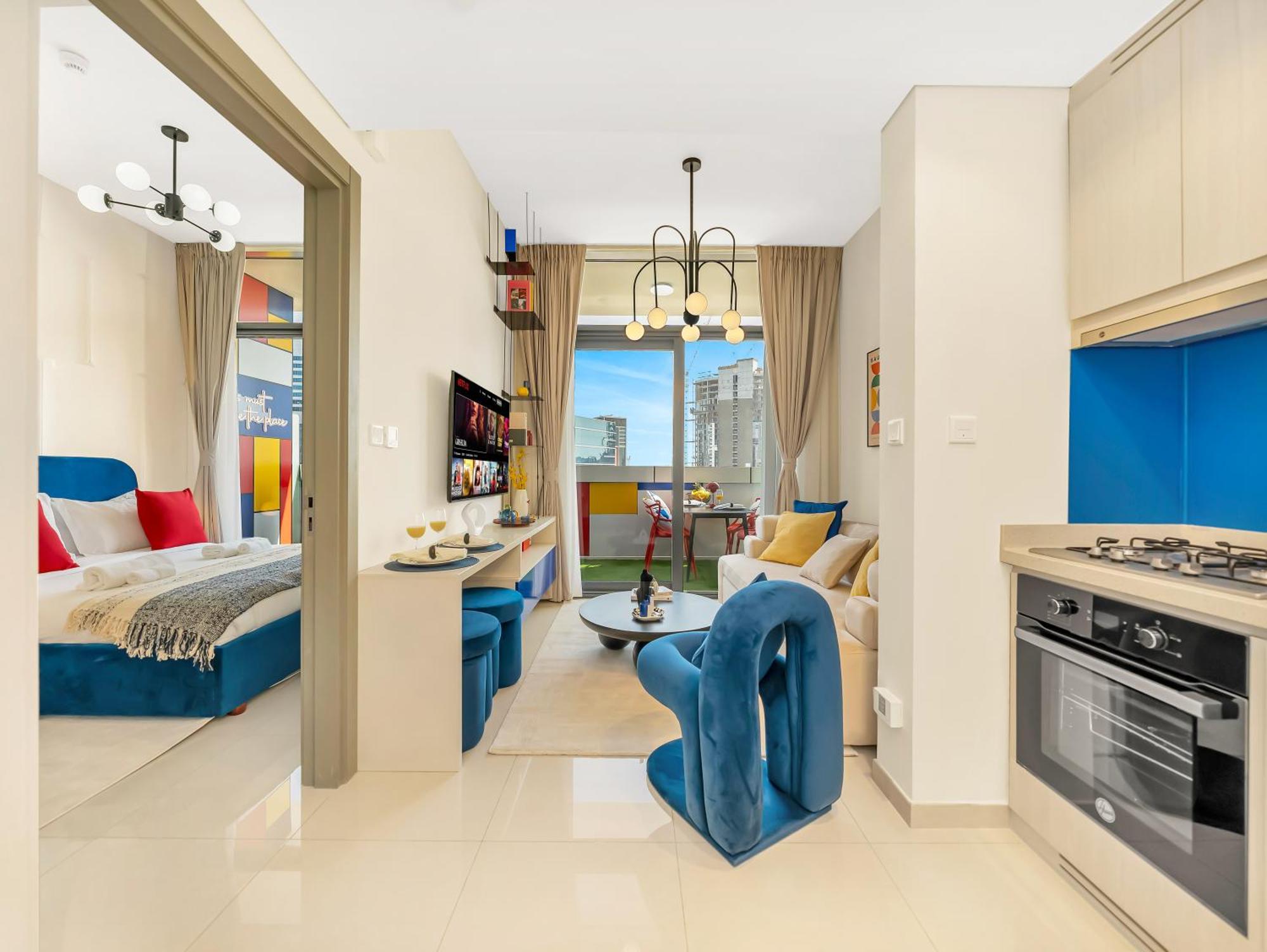 Апартаменти New 1br, Burj Khalifa View, Floor, 8min To Mall Дубай